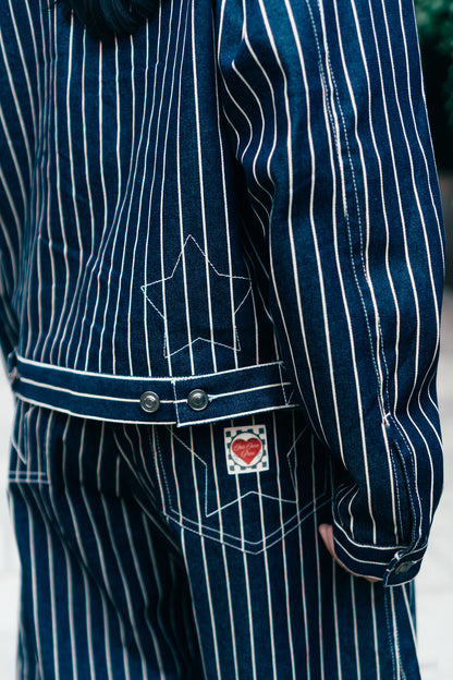 Denim Work Jacket 'Railroad Stripe'