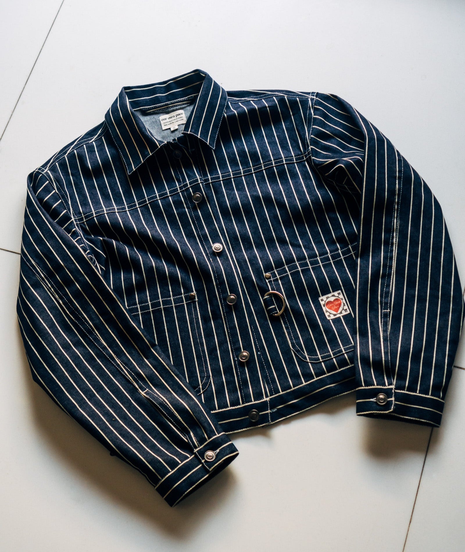 Denim Work Jacket 'Railroad Stripe'