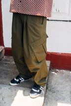 Balloon Cargo Pants 'Olive Canvas'
