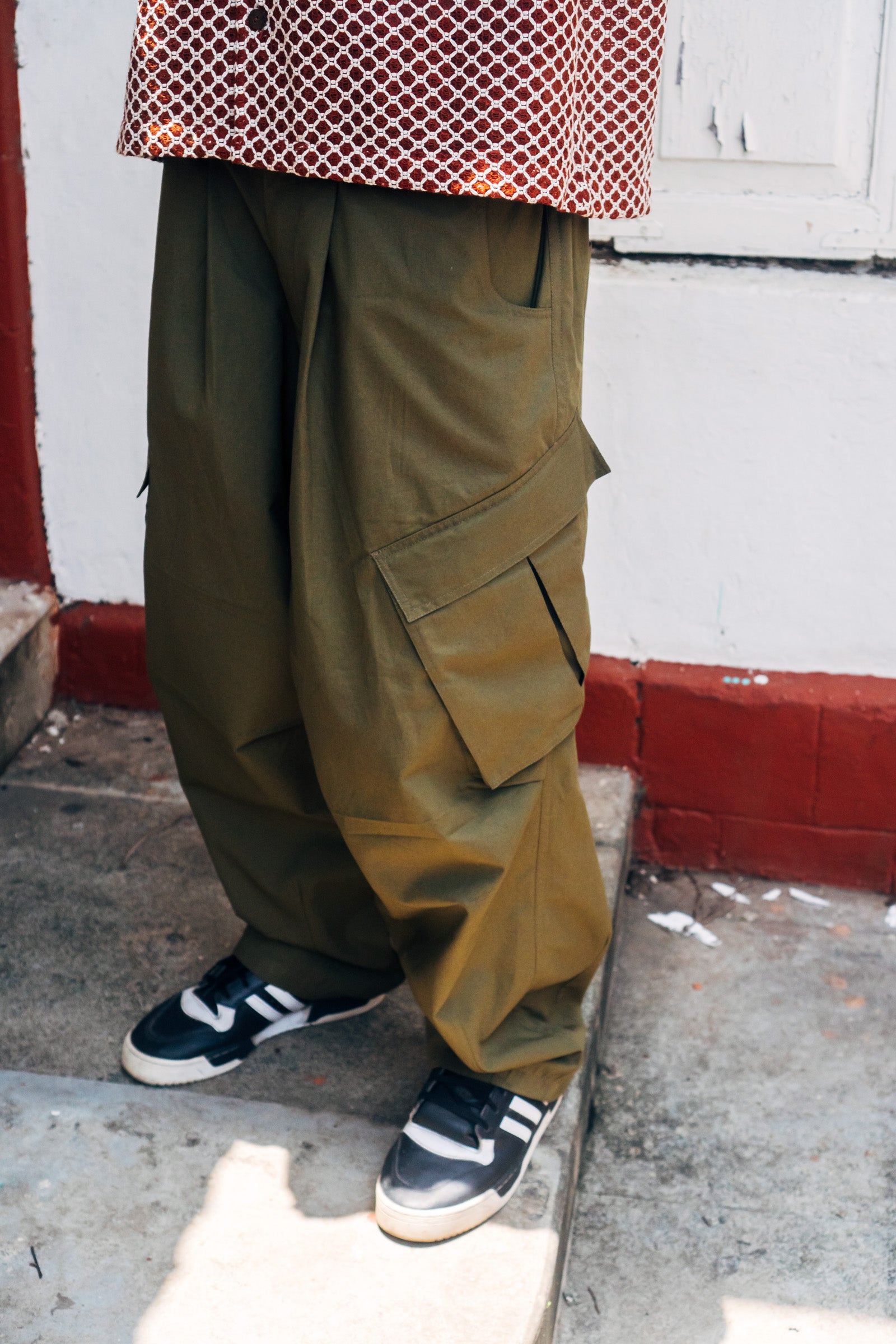 Balloon Cargo Pants 'Olive Canvas'