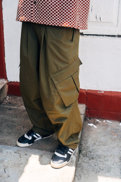 Balloon Cargo Pants 'Olive Canvas'