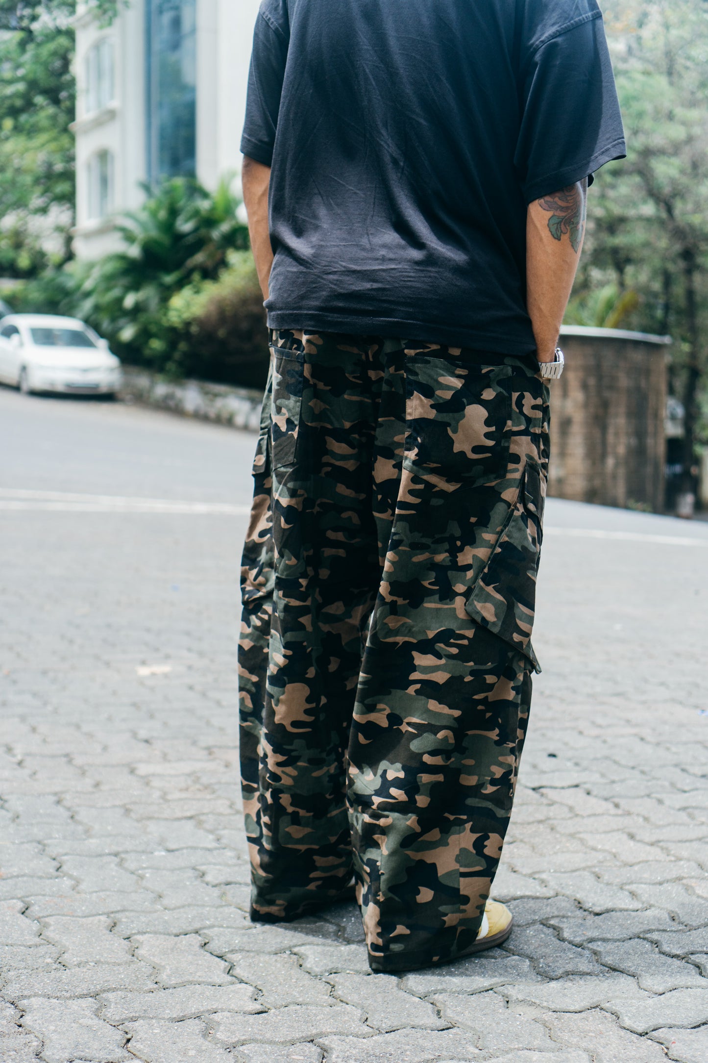Balloon Cargo Pants 'Woodland Camo'
