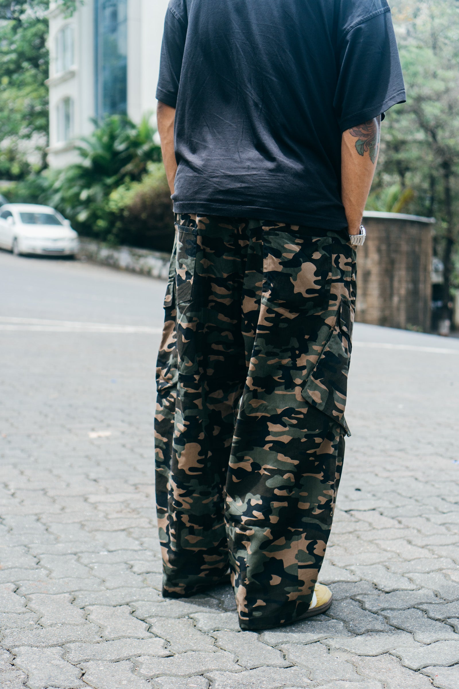 Balloon Cargo Pants 'Woodland Camo'