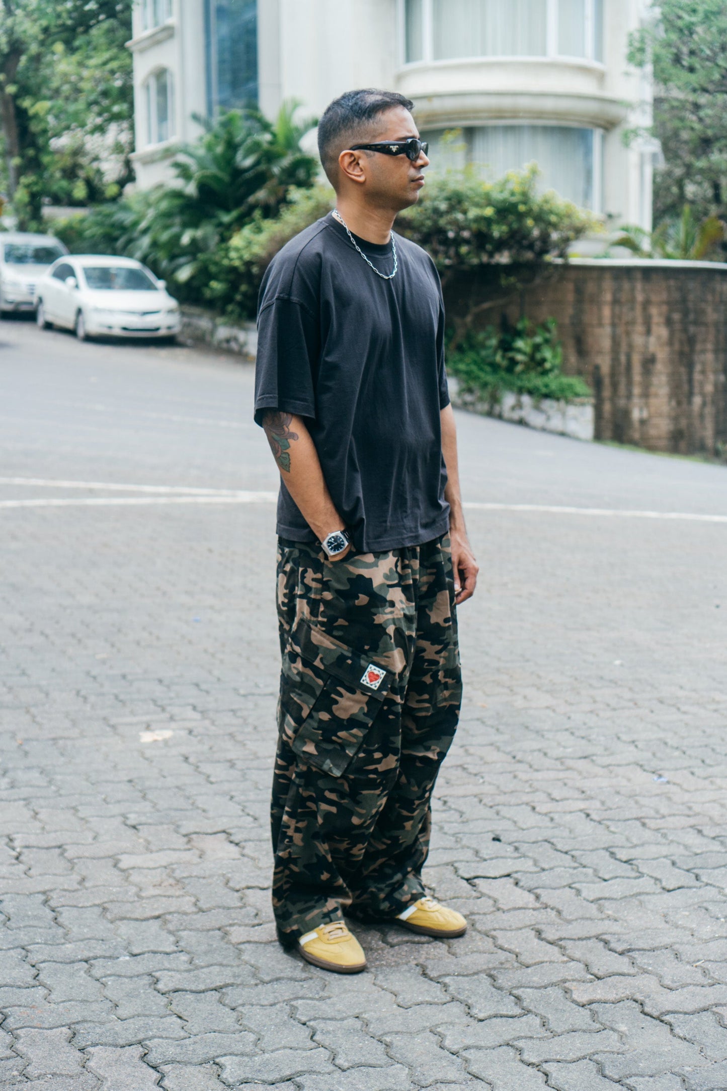 Balloon Cargo Pants 'Woodland Camo'