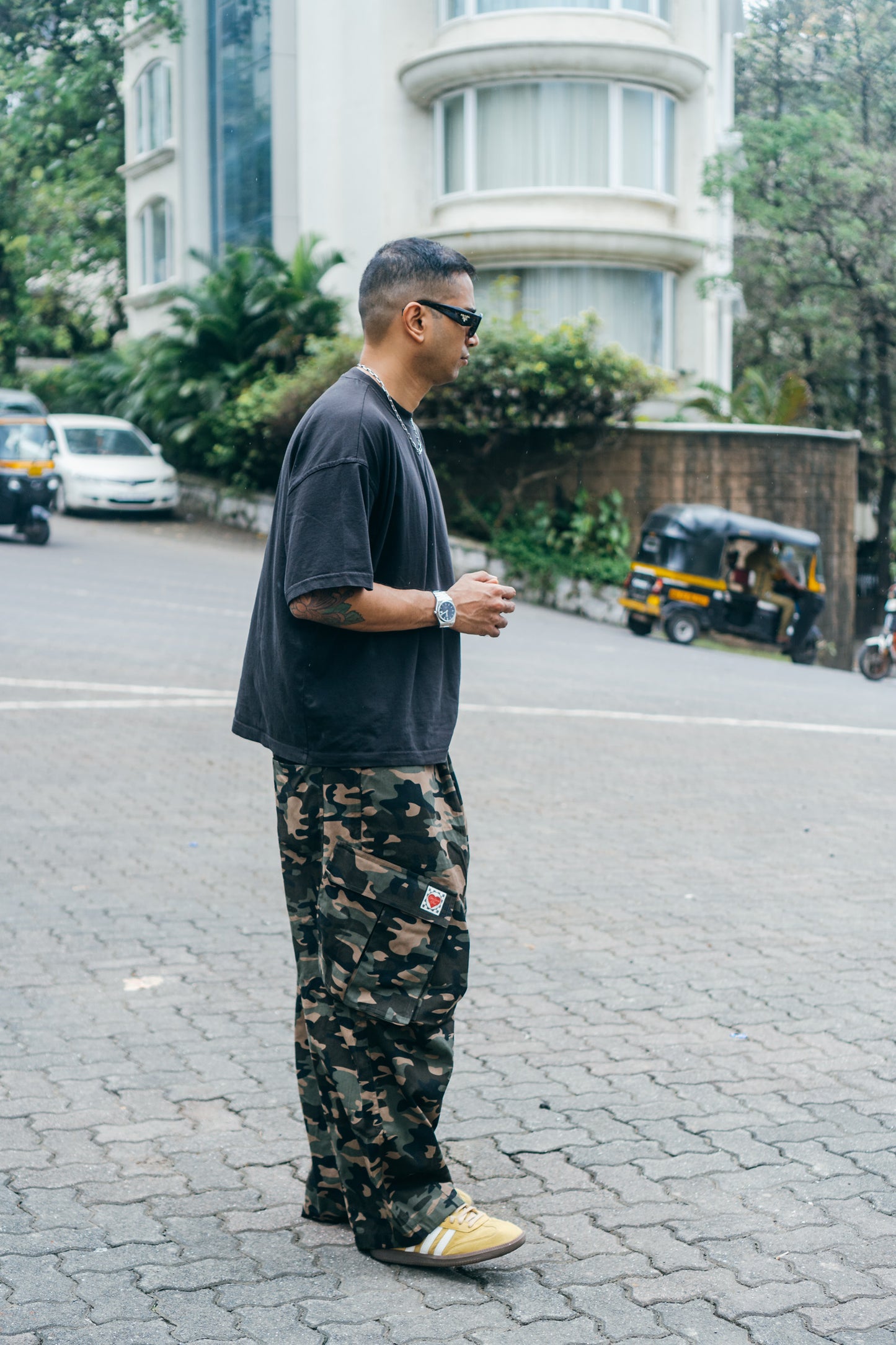 Balloon Cargo Pants 'Woodland Camo'