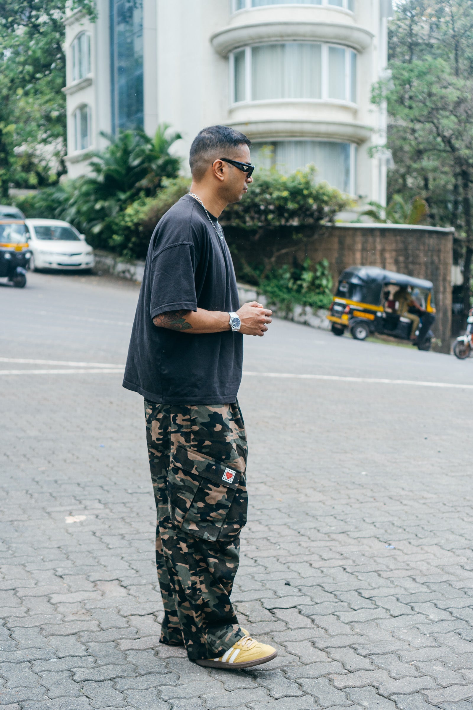 Balloon Cargo Pants 'Woodland Camo'