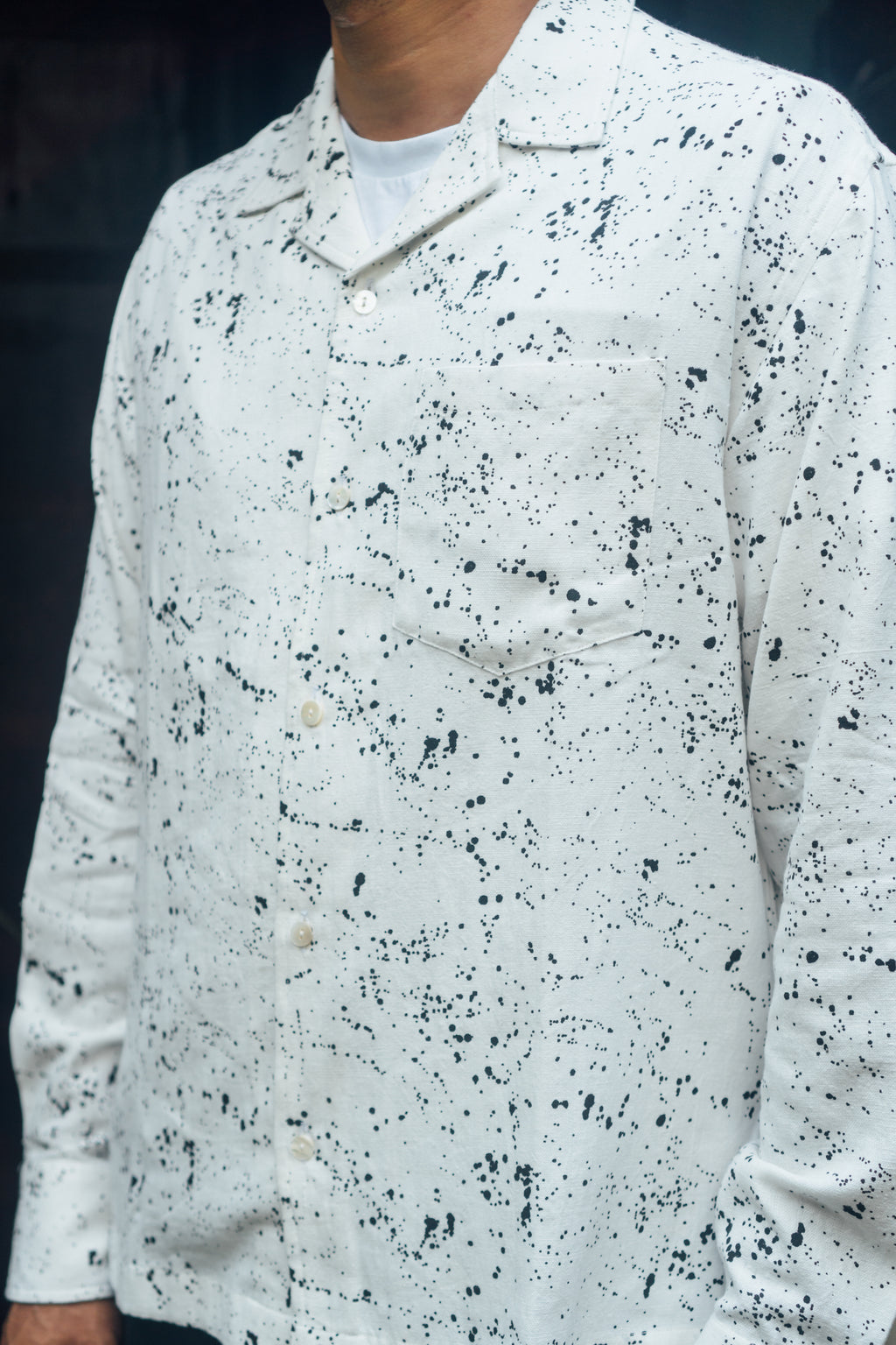 L/S Camp Shirt 'Paint Splatter Khadi'