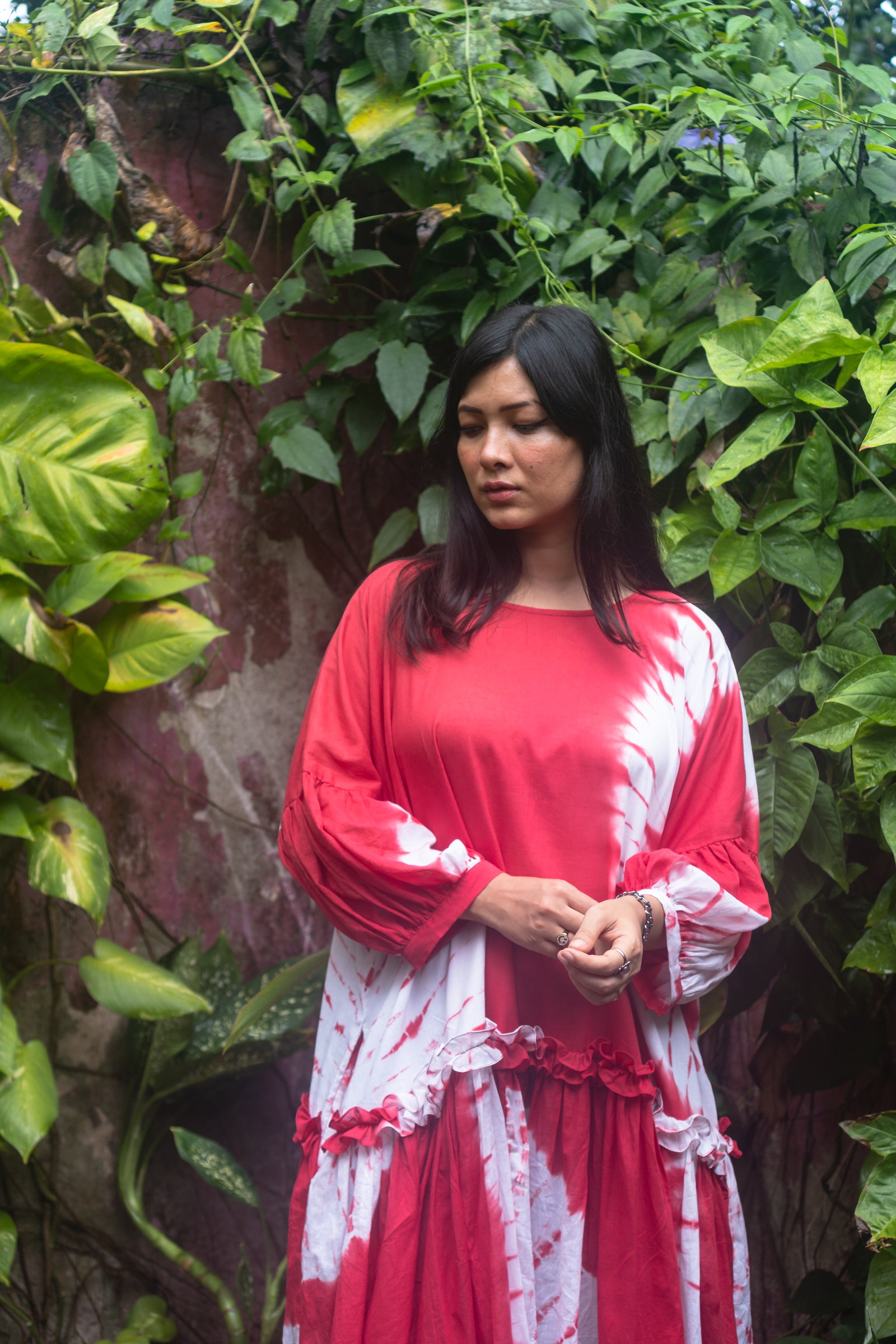 Orchid Dress 'Crimson Tiedye'