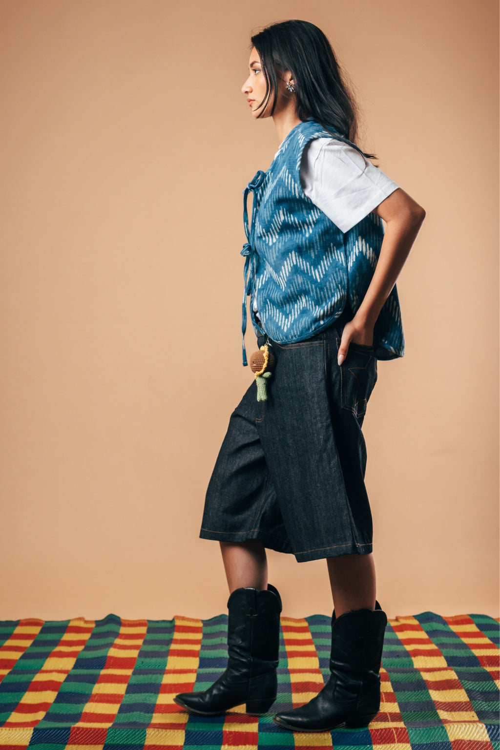 Kiki Gilet 'Indigo Dabu'