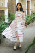 Tiered Summer Dress 'Raspberry Ikat'